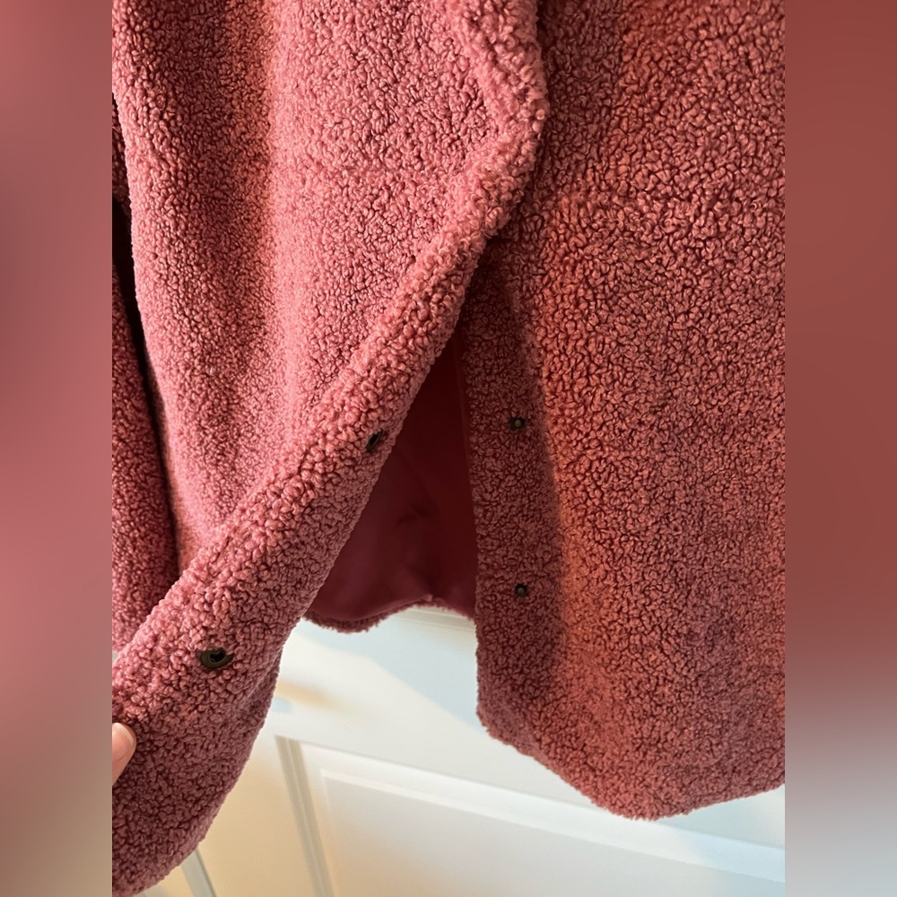 Old Navy Pink Teddy Fuzzy Coat - Picture 3 of 5
